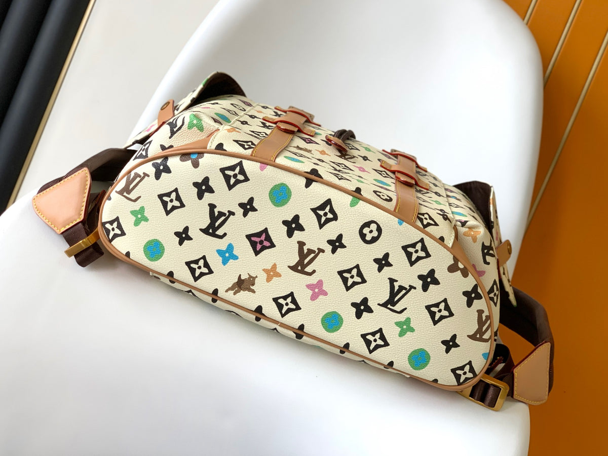 Louis Vuitton Monogram Multicolore Christopher PM Backpack - White