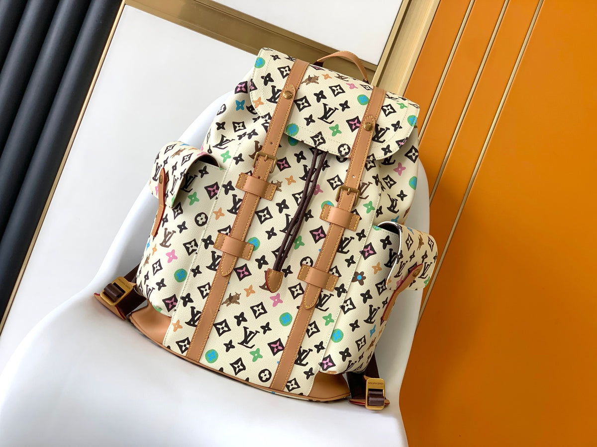 Louis Vuitton Monogram Multicolore Christopher PM Backpack - White