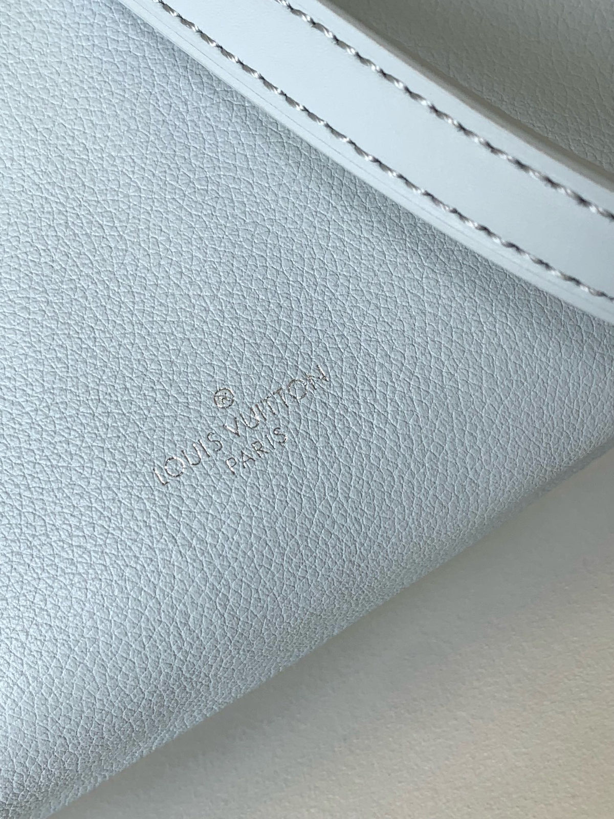 Louis Vuitton Pastel Blue Leather Trunk Crossbody Bag with Silver Hardware