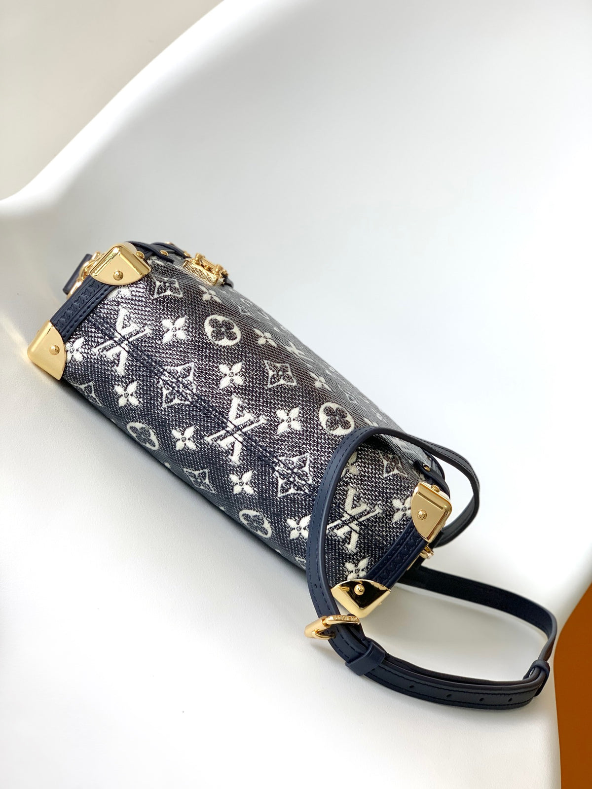 Louis Vuitton Side Trunk Monogram Denim Handbag