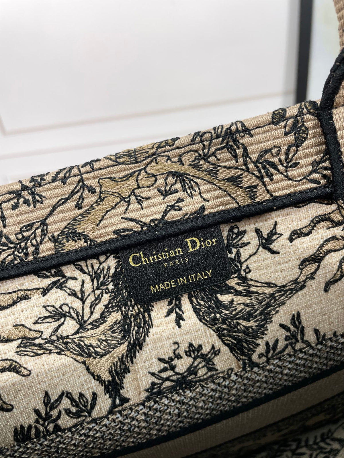 Dior Vintage Celestial Sun Print Canvas Tote Bag with Top Handles