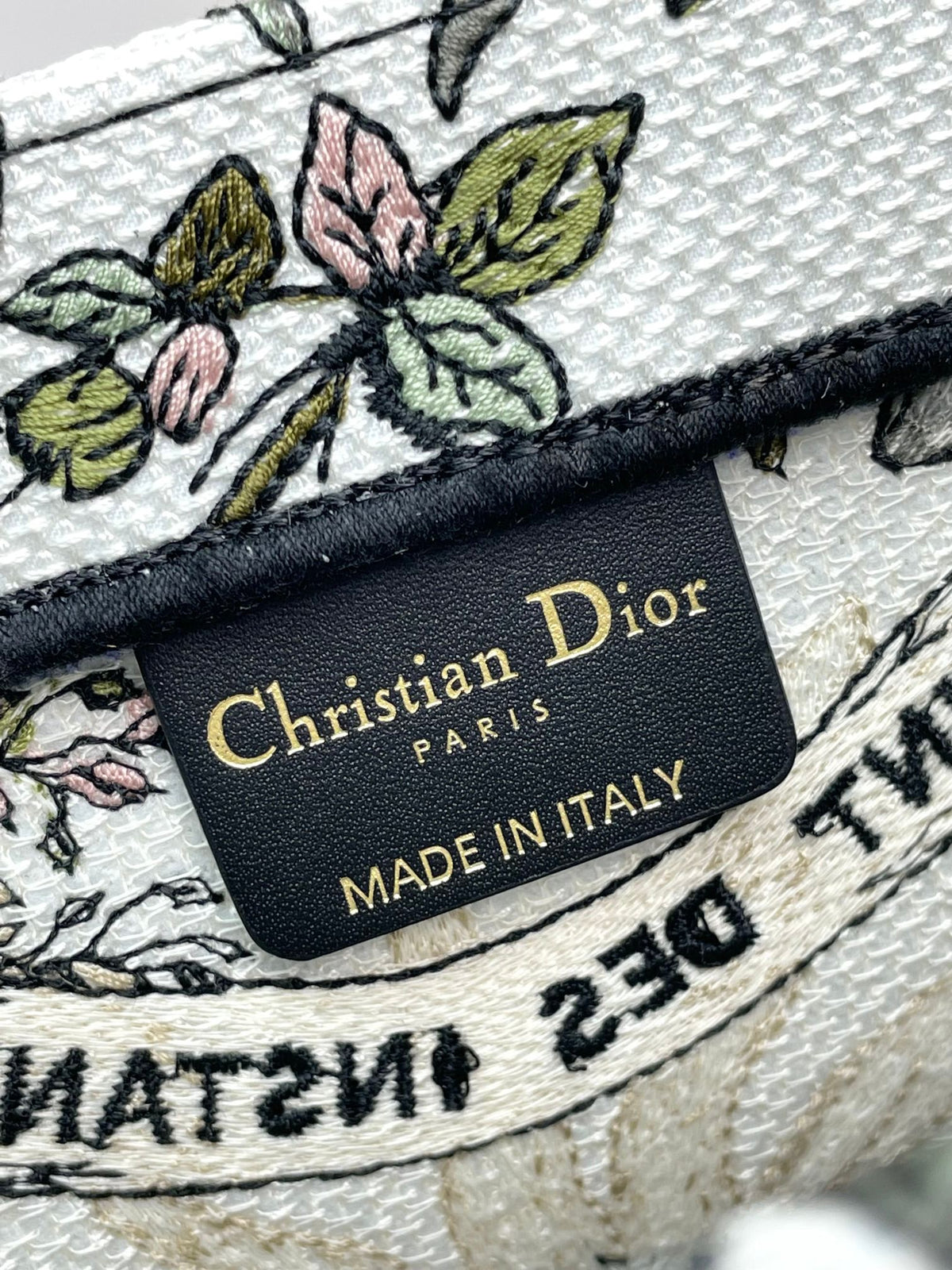 Christian Dior Medium Book Tote - Multicolor Herbarium Floral Embroidery