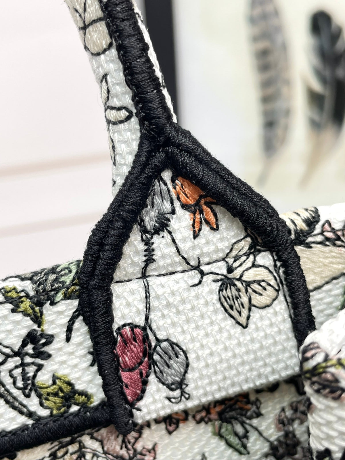 Christian Dior Medium Book Tote - Multicolor Herbarium Floral Embroidery