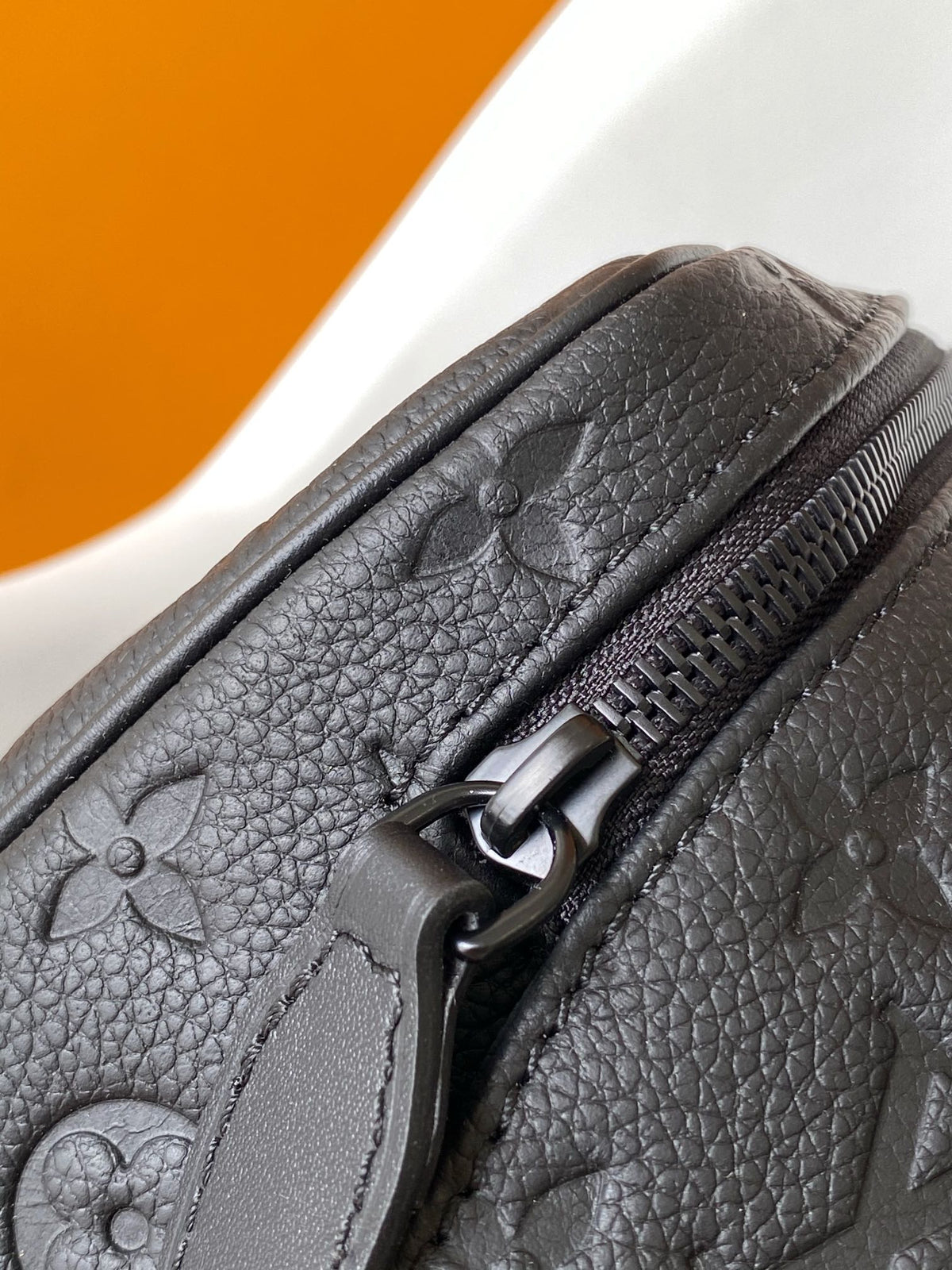 Louis Vuitton Black Embossed Pattern Travel Toiletry Bag and Dopp Kit