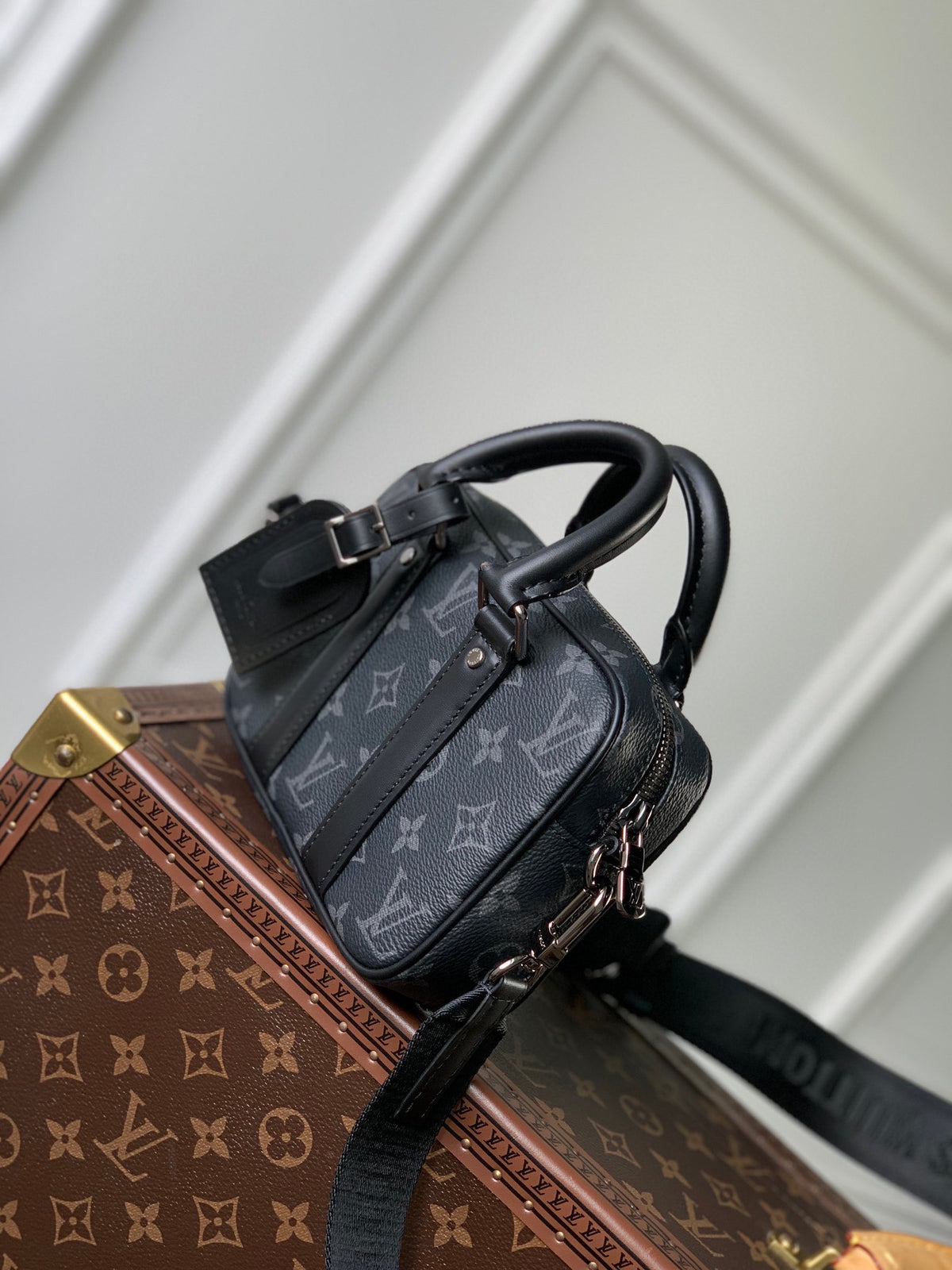 Louis Vuitton City Keepall Monogram Eclipse Canvas Bag
