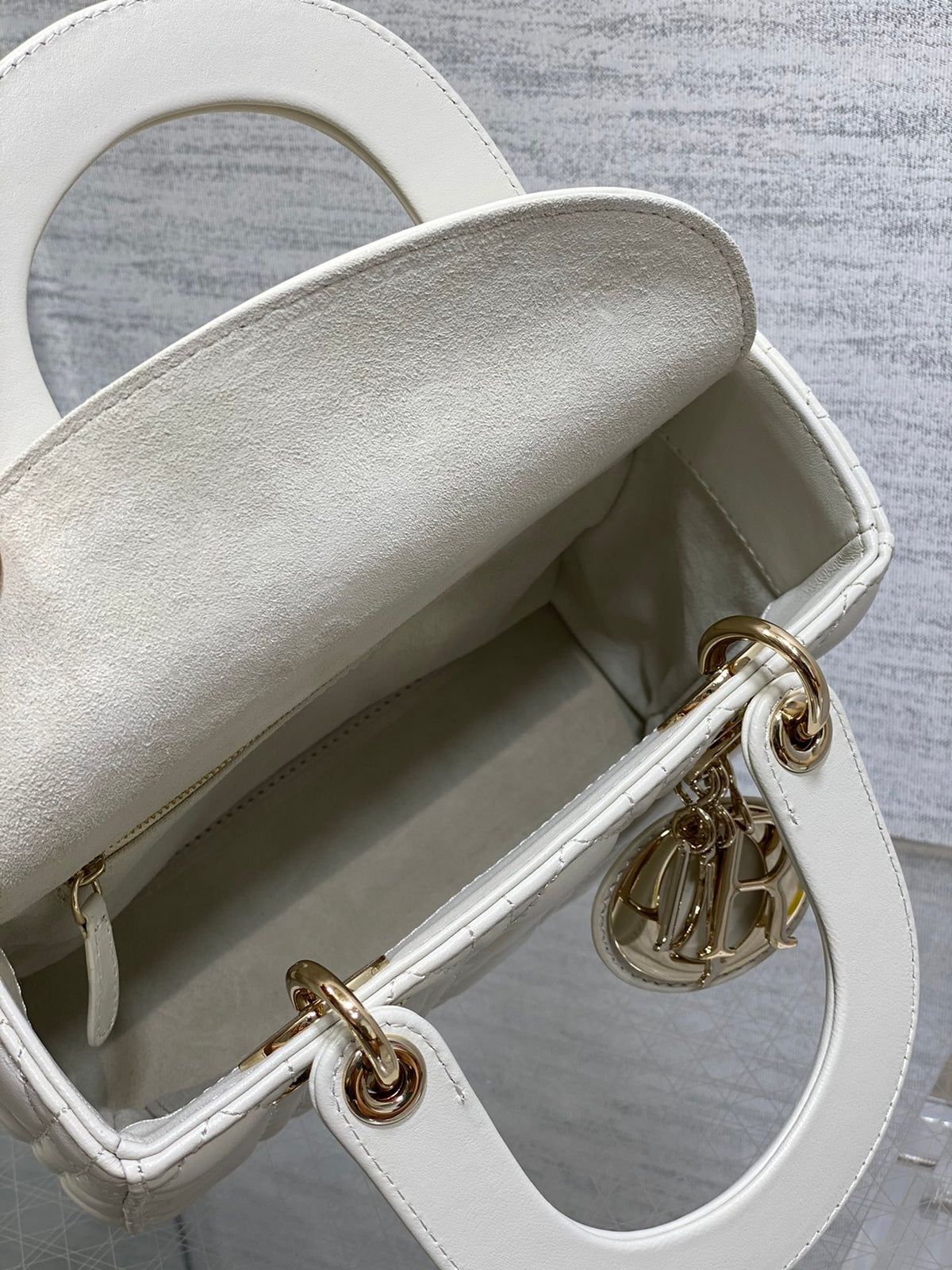 Christian Dior Lady Dior My ABCDior Bag - White Cannage Lambskin