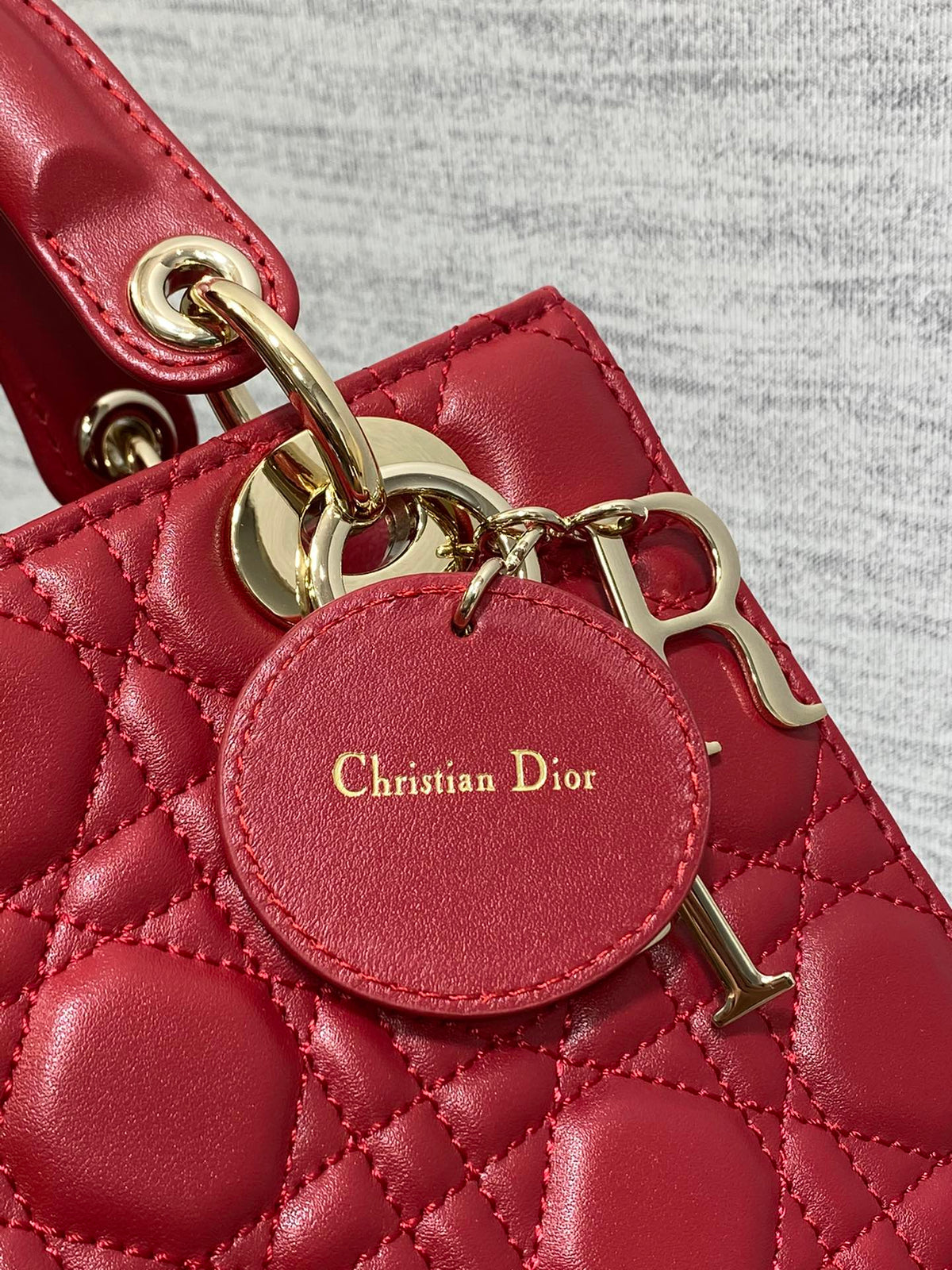 Christian Dior Lady Dior My ABCDior Bag - Red Cannage Lambskin