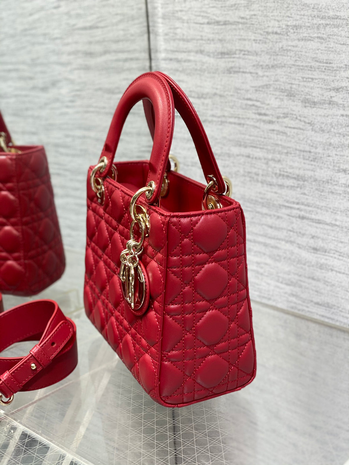 Christian Dior Lady Dior My ABCDior Bag - Red Cannage Lambskin