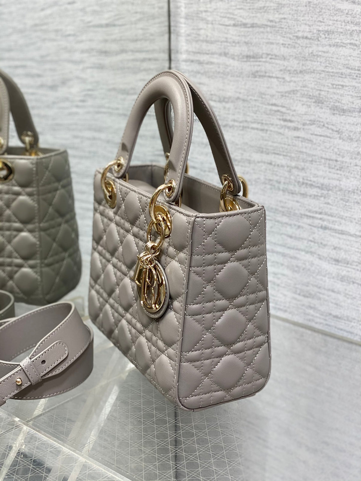Lady Dior My ABCDior Bag - Grey Cannage Lambskin
