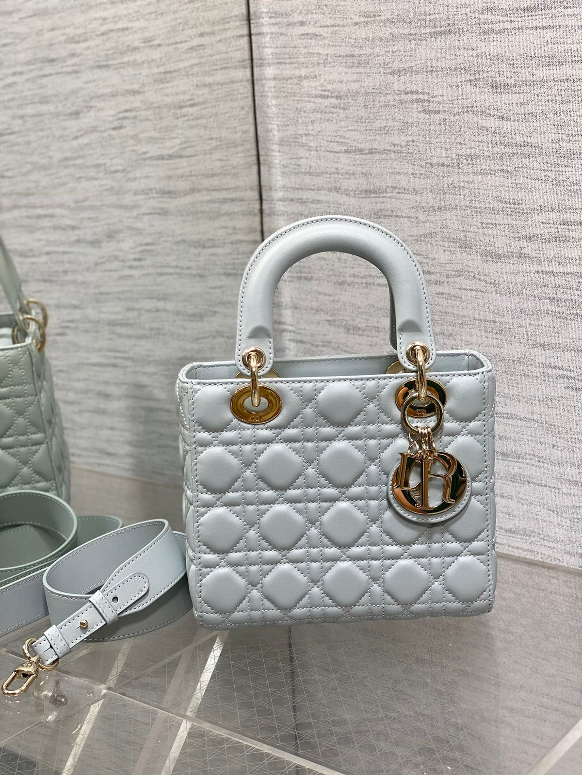 Lady Dior My ABCDior Small Bag - Cloud Blue Cannage Lambskin