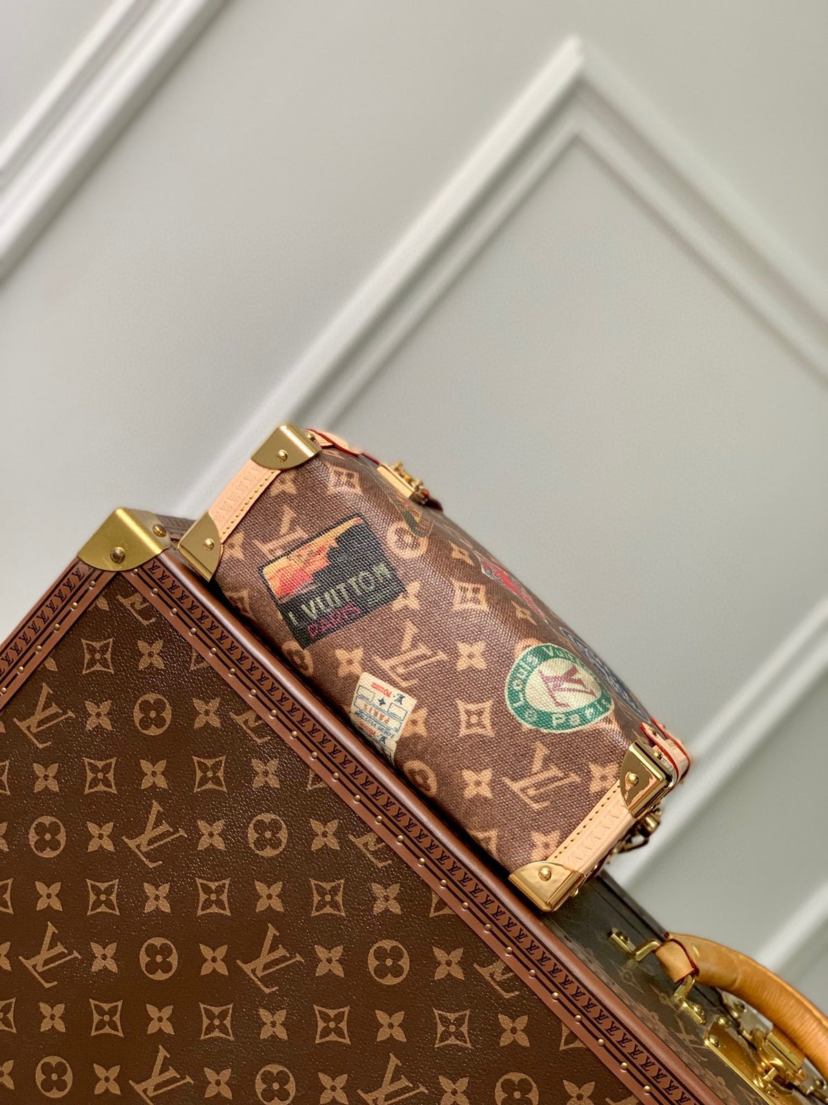Louis Vuitton Monogram Petite Malle World Tour Edition Handbag