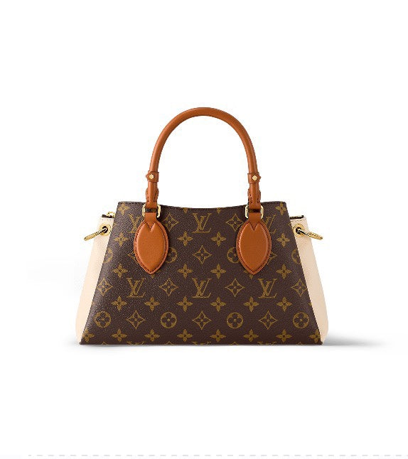 Louis Vuitton Vaugirard Monogram Canvas Leather Handbag - Creme &amp; Caramel