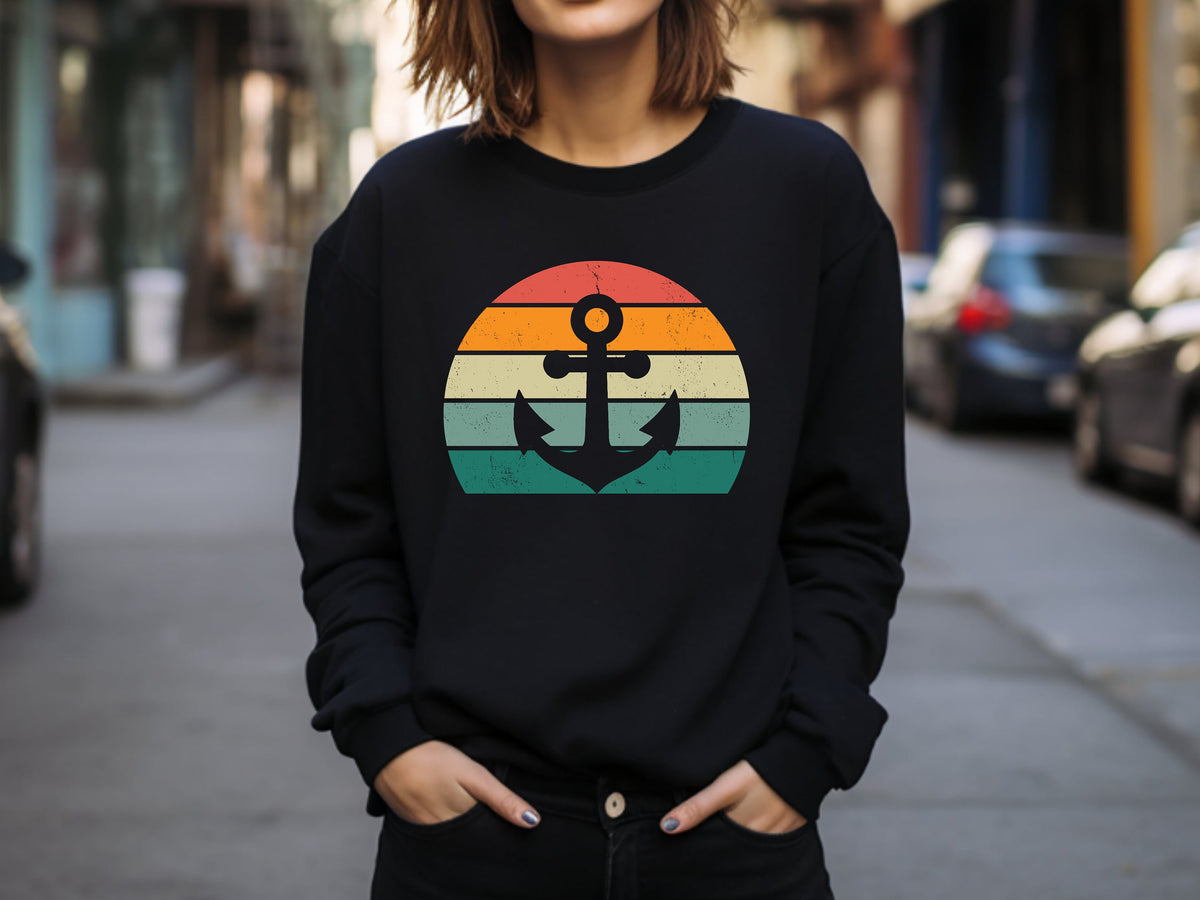 Anchor Sweater. Anchor Gift. Nautical Crewneck. Sailor Gift. Boat Lover Gift. Maritime Sweater. Sea Lover Sweater. Sailing Sweater