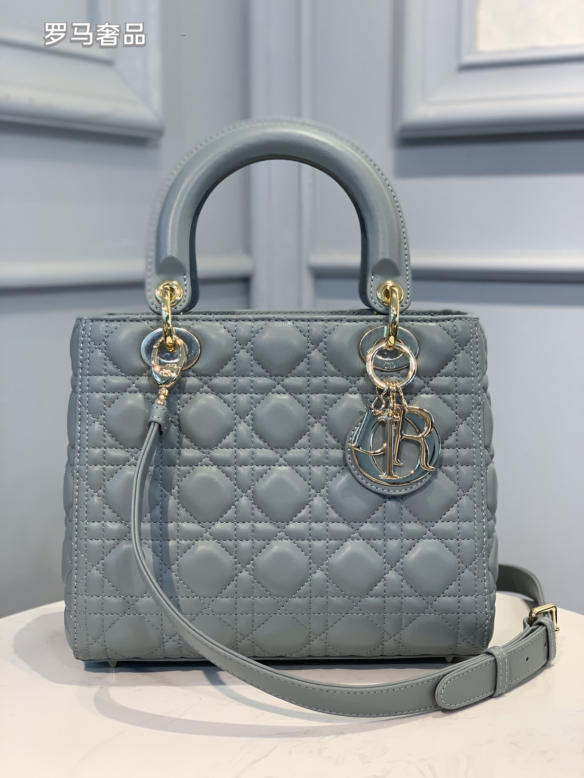 Medium Lady Dior Bag in Black Ultra-Matte Cannage Calfskin